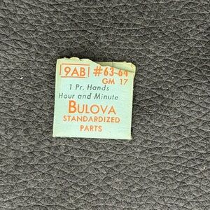 NOS Authentic BULOVA Standardized Watch Part. #9AB 63-64 GM17.Hour and Min hands